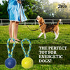 Zeus Rope Ball Tug with Single Hand Loops Toy for Dogs (Yellow) Dogs-Toys Zeus