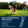 Zeus Rope Ball Tug with Hand Loops Toy for Dogs (Blue)