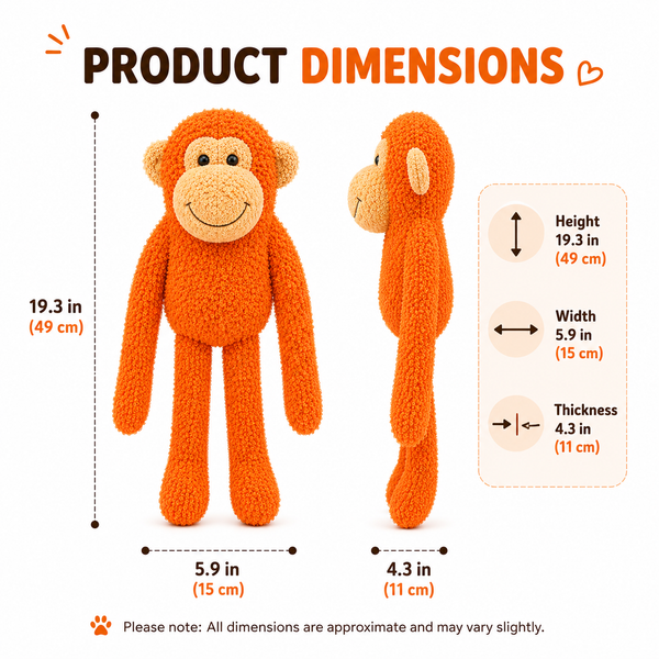 Talking Dog Club Monkey Trouble Reinforced Fabric Plush & Rope Toy for Dogs