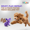 Outward Hound Tootiez Grunting French Bulldog Interactive Chew Toy for Dogs (Purple) Dogs-Toys Outward Hound
