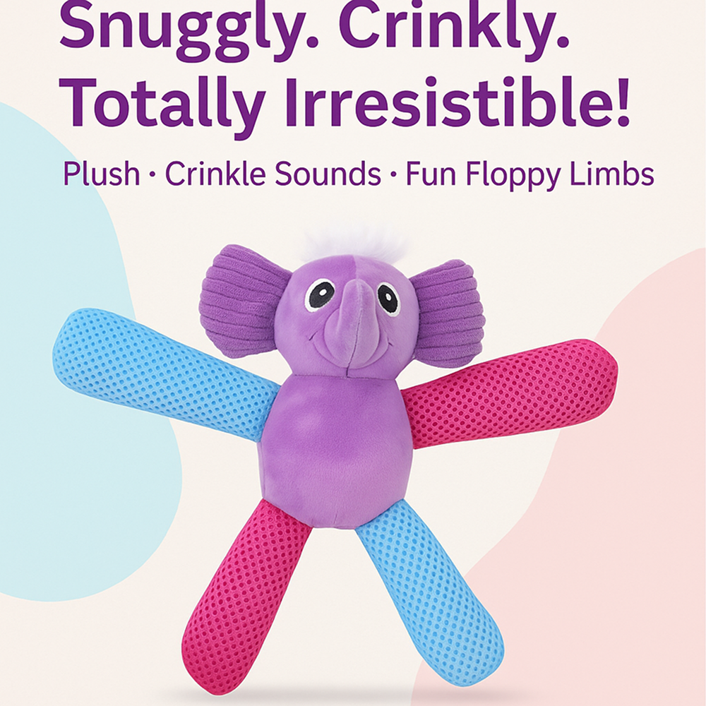 Talking Dog Club Baby Elephant Plush Toy for Dogs (Purple) Dogs-Toys Talking Dog Club Dropship