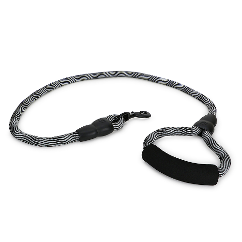 Basil Rope Leash for Dogs (Black/Gray)