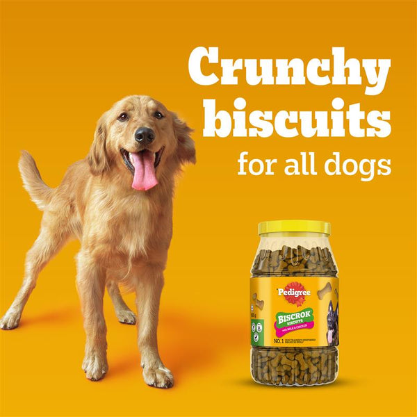 Pedigree Chicken with Milk Flavour (4+ Months) Biscrok Biscuits Jar Treats for Dogs