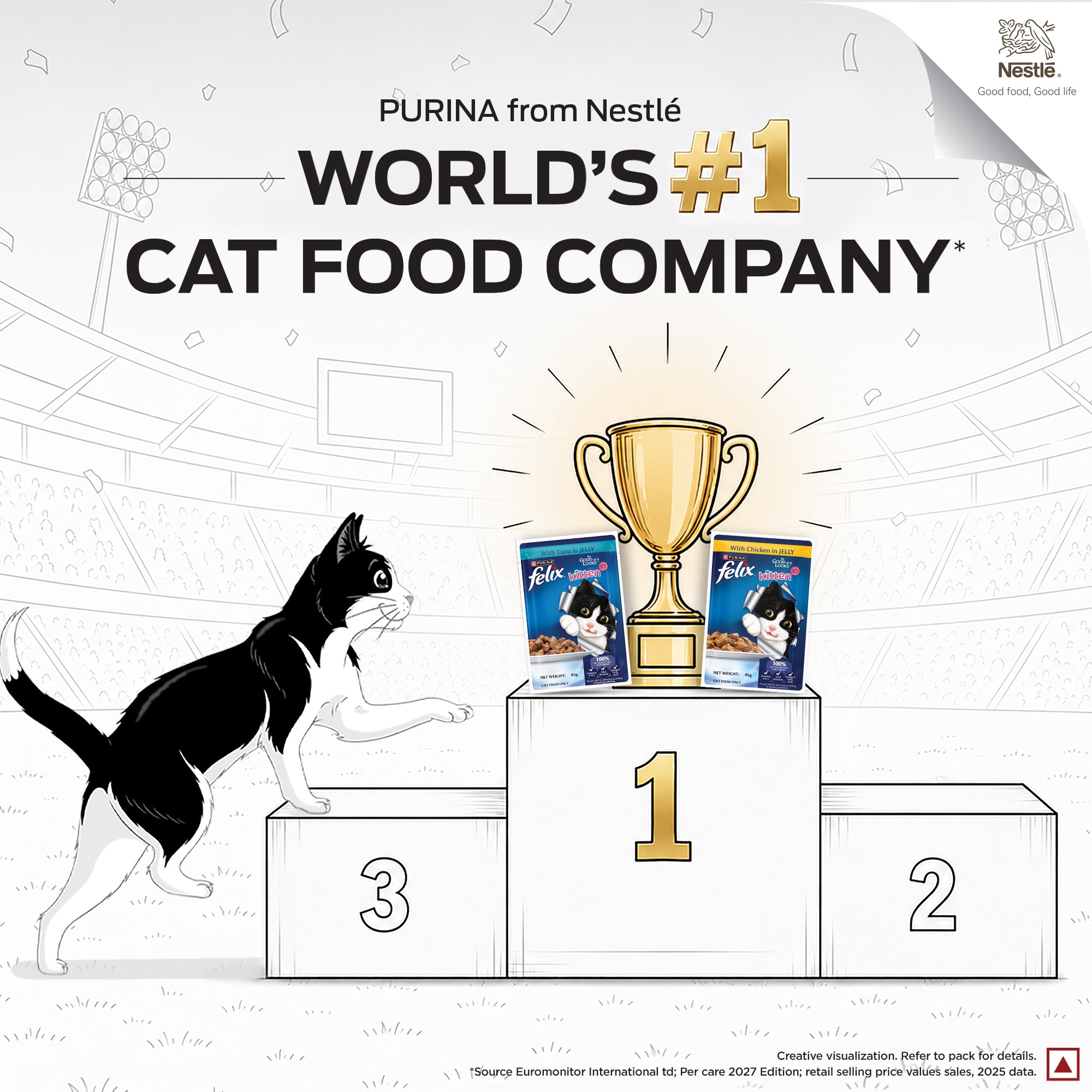Purina Felix with Chicken in Jelly Complete and Balanced Kitten Cat Wet Food Cats-Wet Food Felix