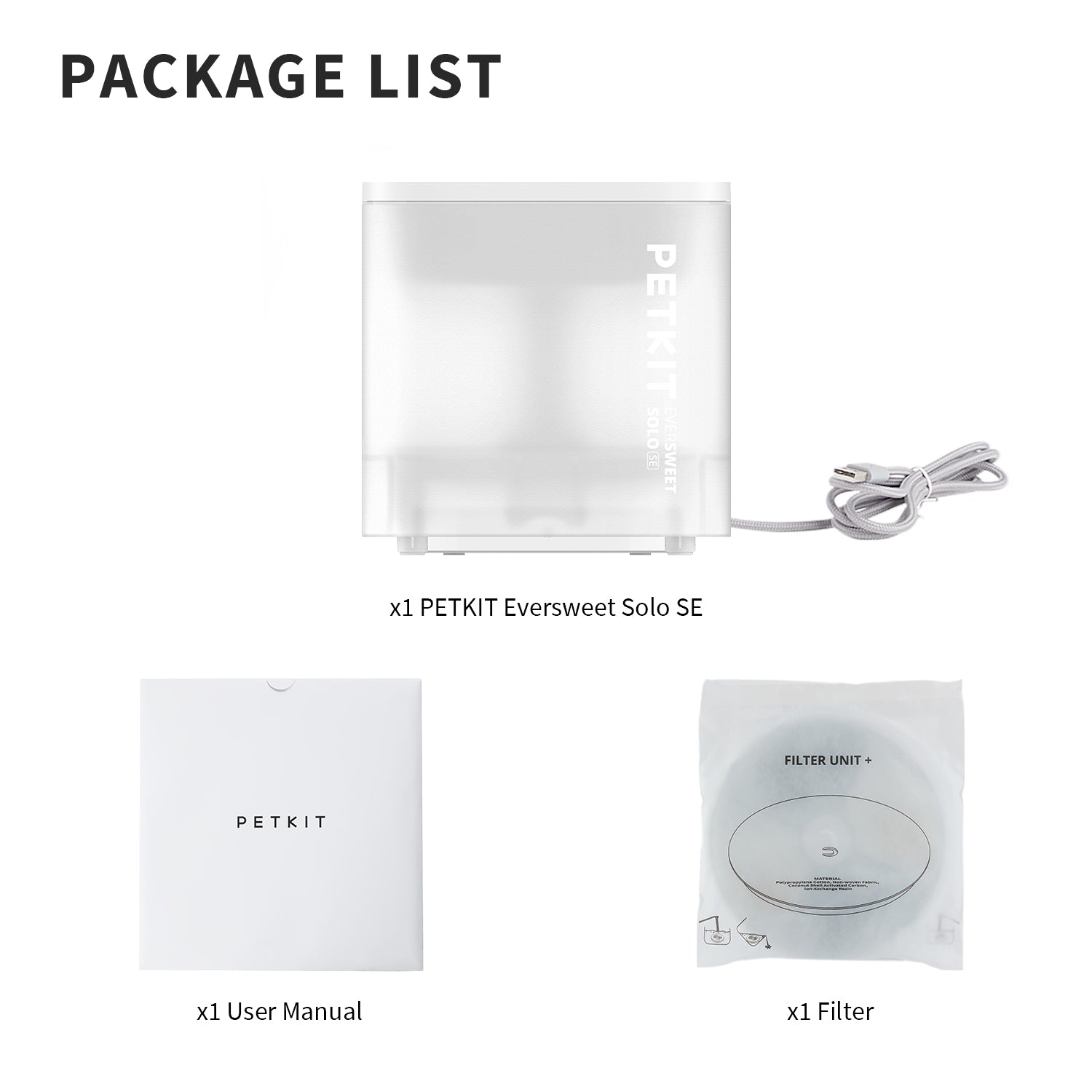 Petkit Eversweet Solo SE Smart Automatic Water Fountain for Cats & Dogs (White) Both-Bowls & Feeders Petkit Dropship