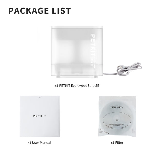 Petkit Eversweet Solo SE Smart Automatic Water Fountain for Cats & Dogs (White)