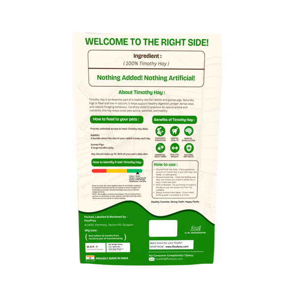 FloofYou Premium Timothy Hay for Small Animals