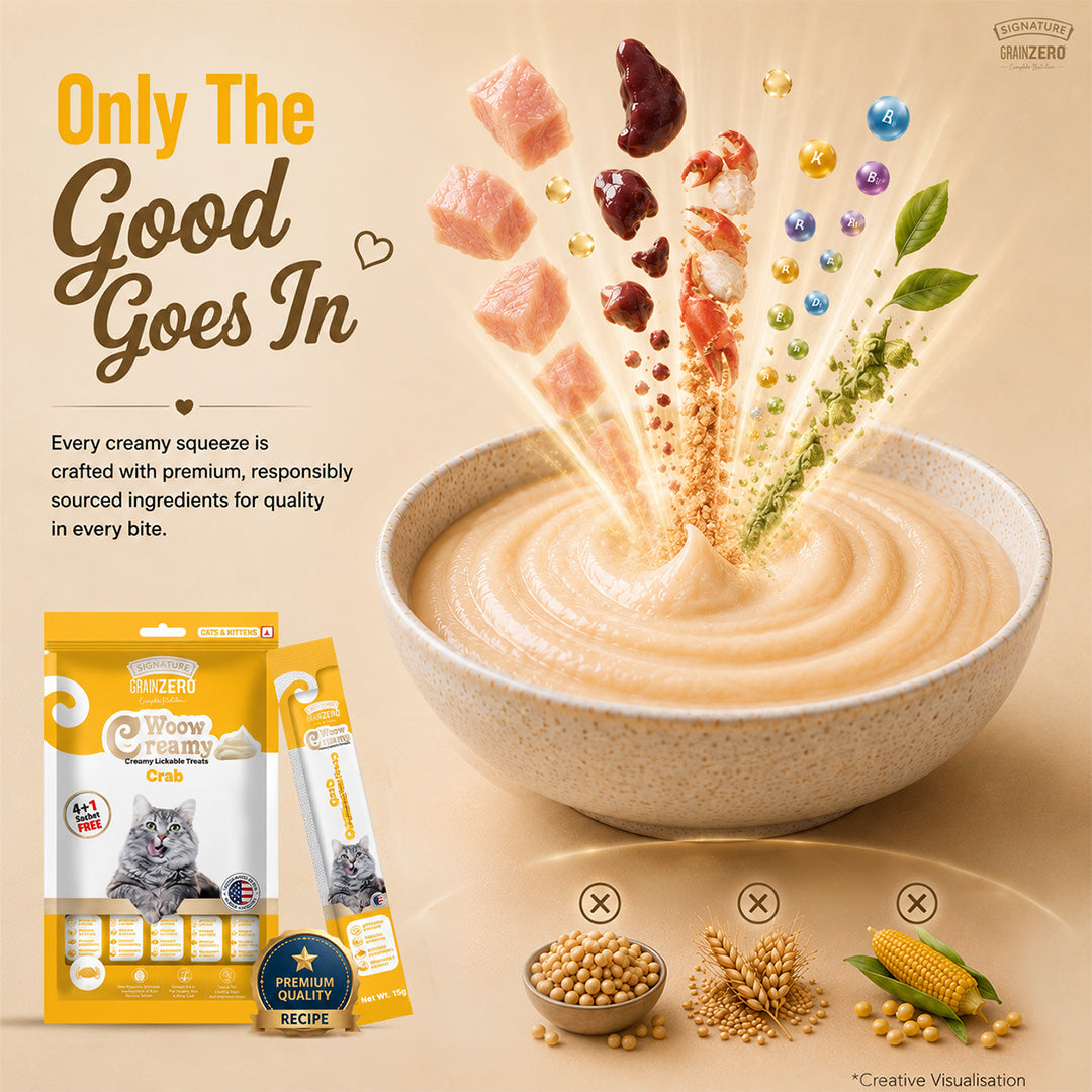 Signature Grain Zero Crab Lickable Creamy Cat Treats Cats-Treats & Others Signature