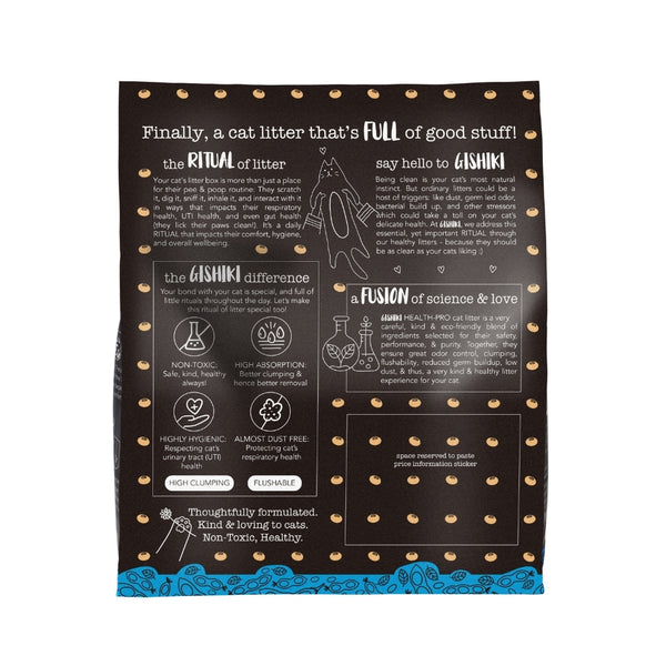 Gishiki Health Pro Premium Tofu Unscented Cat Litter with Add Ins