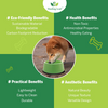 Healing Leaf Eco Friendly Cartoon Bamboo Bowl for Dogs and Cats (Yellow) Both-Bowls & Feeders Healing Leaf
