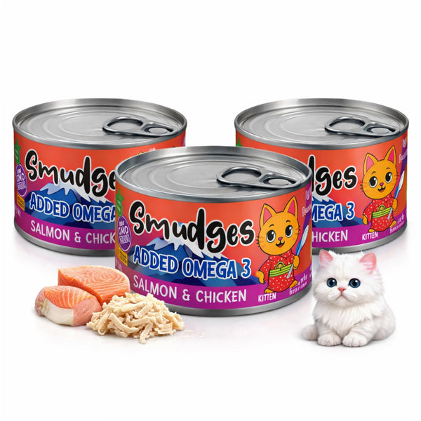 Smudges Salmon Pate Mixed with Shredded Chicken Kitten Wet Food