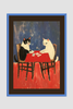 EverythingBoho Framed Art Cat Playing Cards (Royal Blue) Pet Parent-Gifting & Merch EverythingBoho Dropship