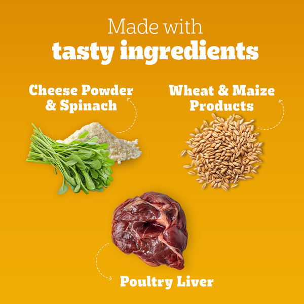 Pedigree Cheese & Spinach Tasty Jerky Dog Treats
