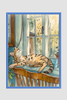 EverythingBoho The Chilling Cat Boho Wall Art (Royal Blue) Pet Parent-Gifting & Merch EverythingBoho Dropship A4 Framed Art
