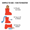 Talking Dog Club Big Boot Rubber and Rope Chew Treat Dispensing Toy for Dogs (Red) Dogs-Toys Talking Dog Club Dropship