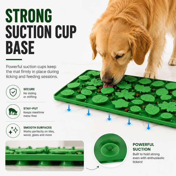 Talking Dog Club Jungle Dig Silicone Snuffle & Lick Mat for Dogs and Cats (Green)