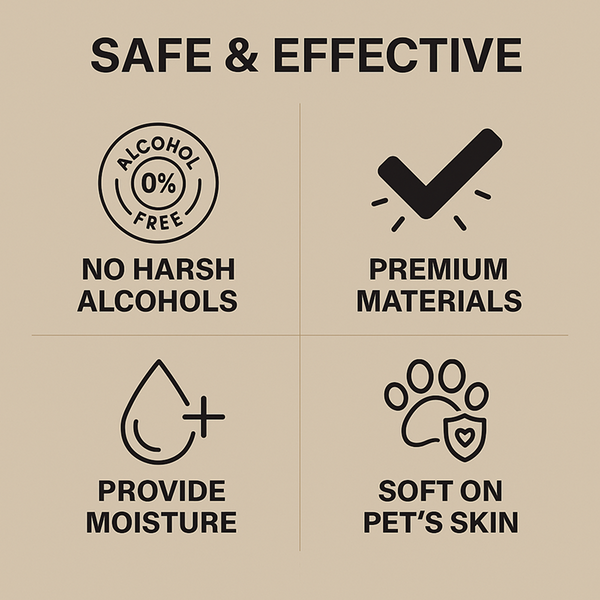 Talking Dog Club Pet Grooming Unscented Wipes for Dogs and Cats