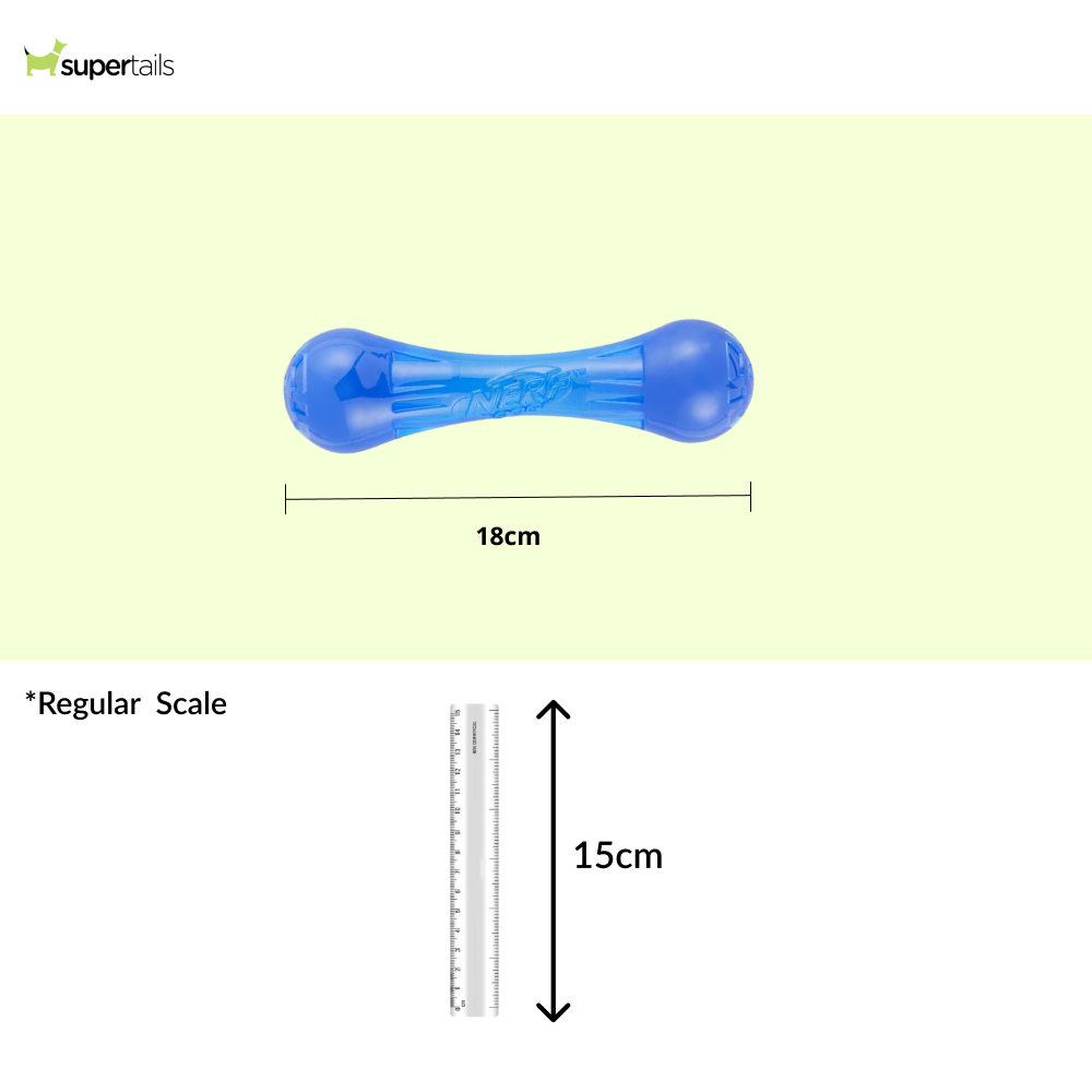 Nerf Bash Ultra Tough TPR Bone Toy for Dogs (Blue) Dogs-Toys Nerf