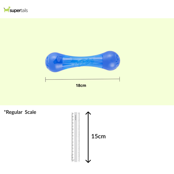 Nerf Bash Ultra Tough TPR Bone Toy for Dogs (Blue)
