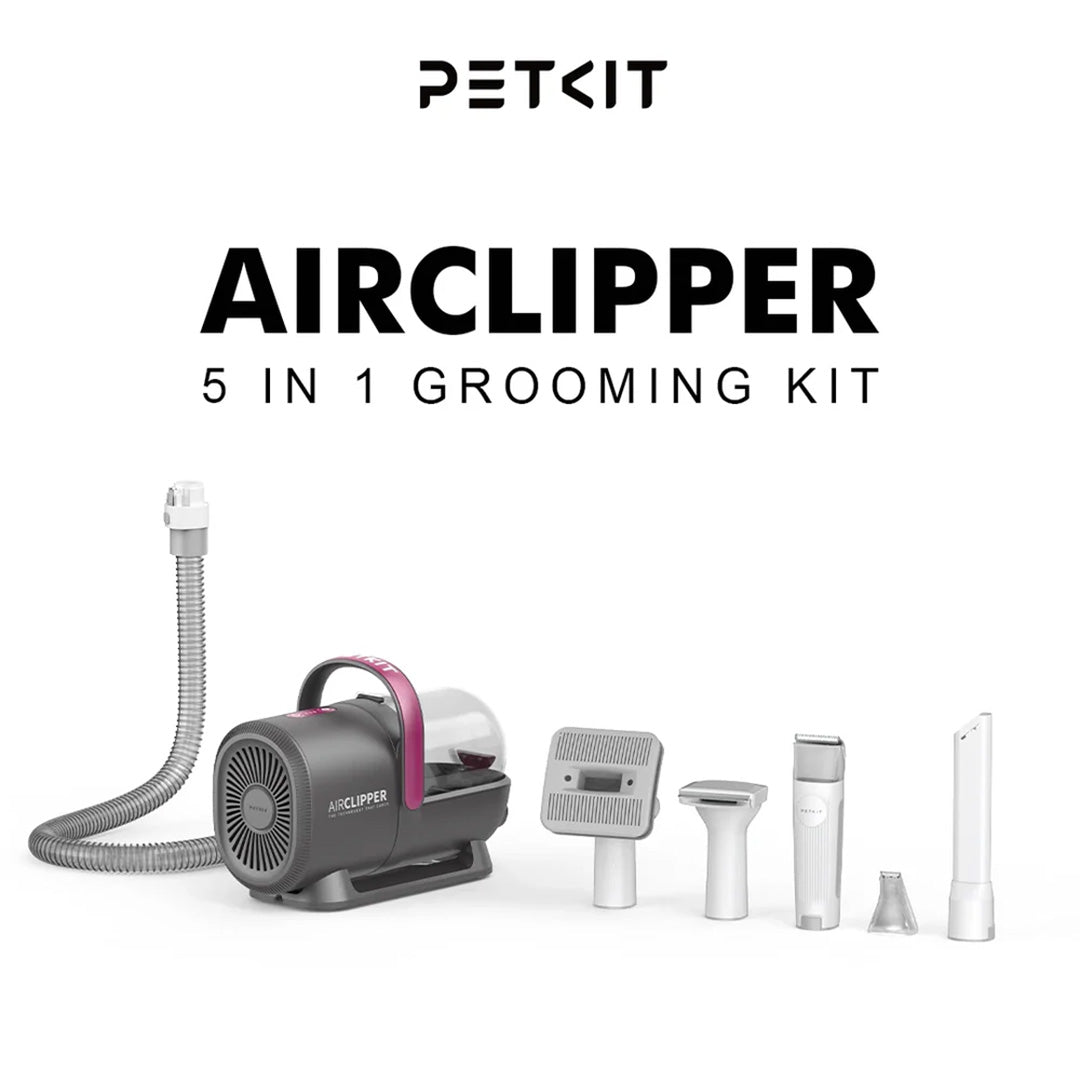 Petkit Professional 5 in 1 Grooming & Hair Vaccum Kit for Dogs and Cats (Grey) Sample Supertails