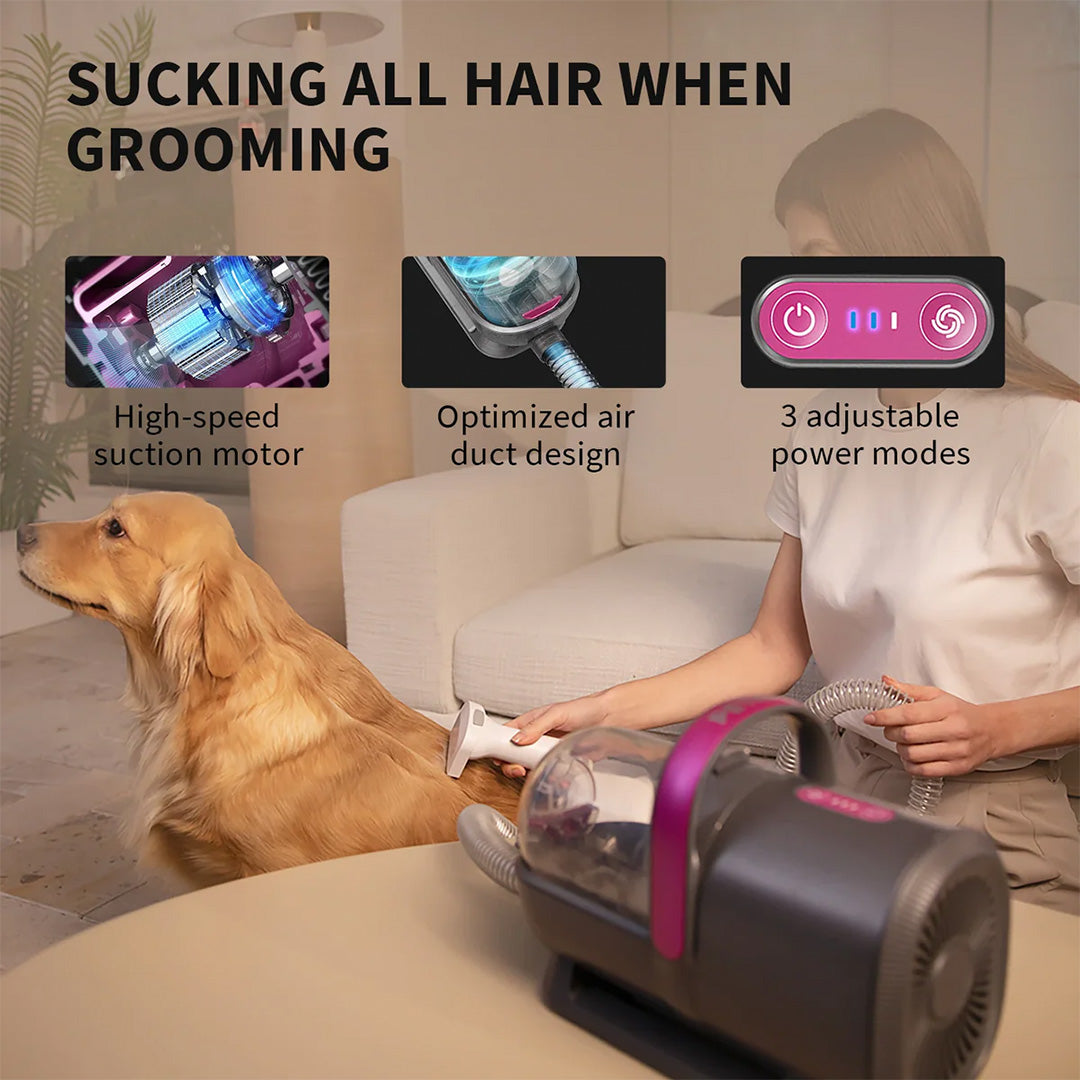Petkit Professional 5 in 1 Grooming & Hair Vaccum Kit for Dogs and Cats (Grey) Sample Supertails