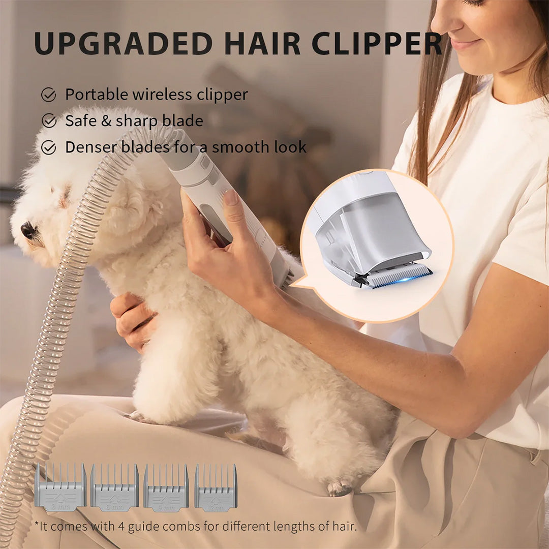 Petkit Professional 5 in 1 Grooming & Hair Vaccum Kit for Dogs and Cats (Grey) Sample Supertails
