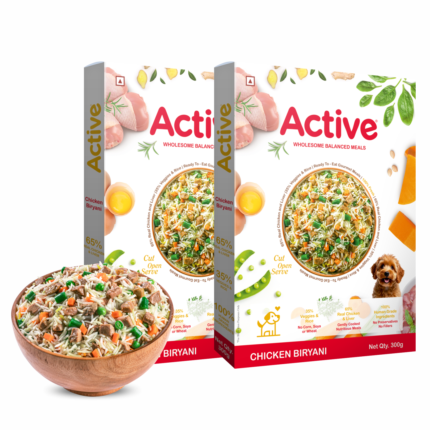 Active Chicken Biryani Fresh Food for Dogs (Buy 1 Get 1) Dogs-Fresh Food Active