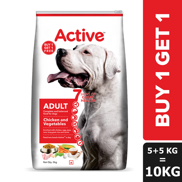 Active Chicken and Vegetables Adult Dog Dry Food (Buy 1 Get 1)