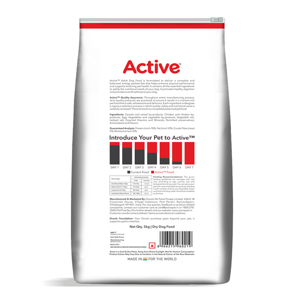 Active Chicken and Vegetables Adult Dog Dry Food (Buy 1 Get 1)