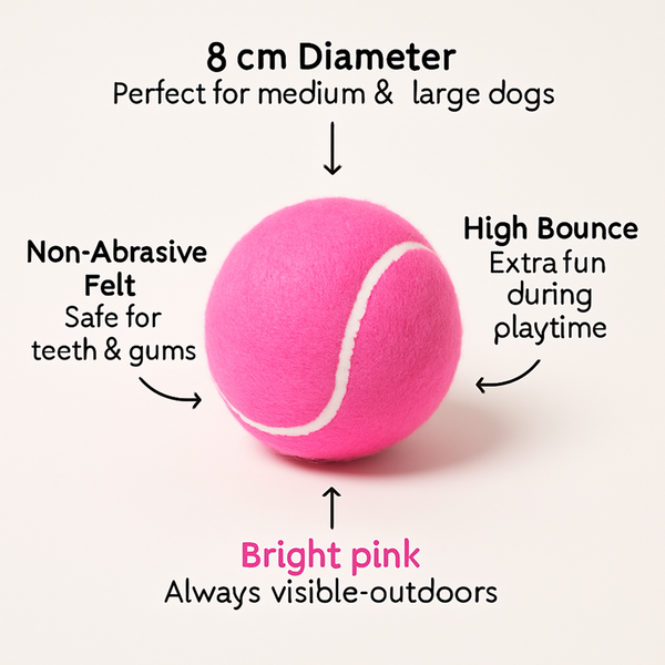 Talking Dog Club Tennis Ball Toy for Dogs (Pink)