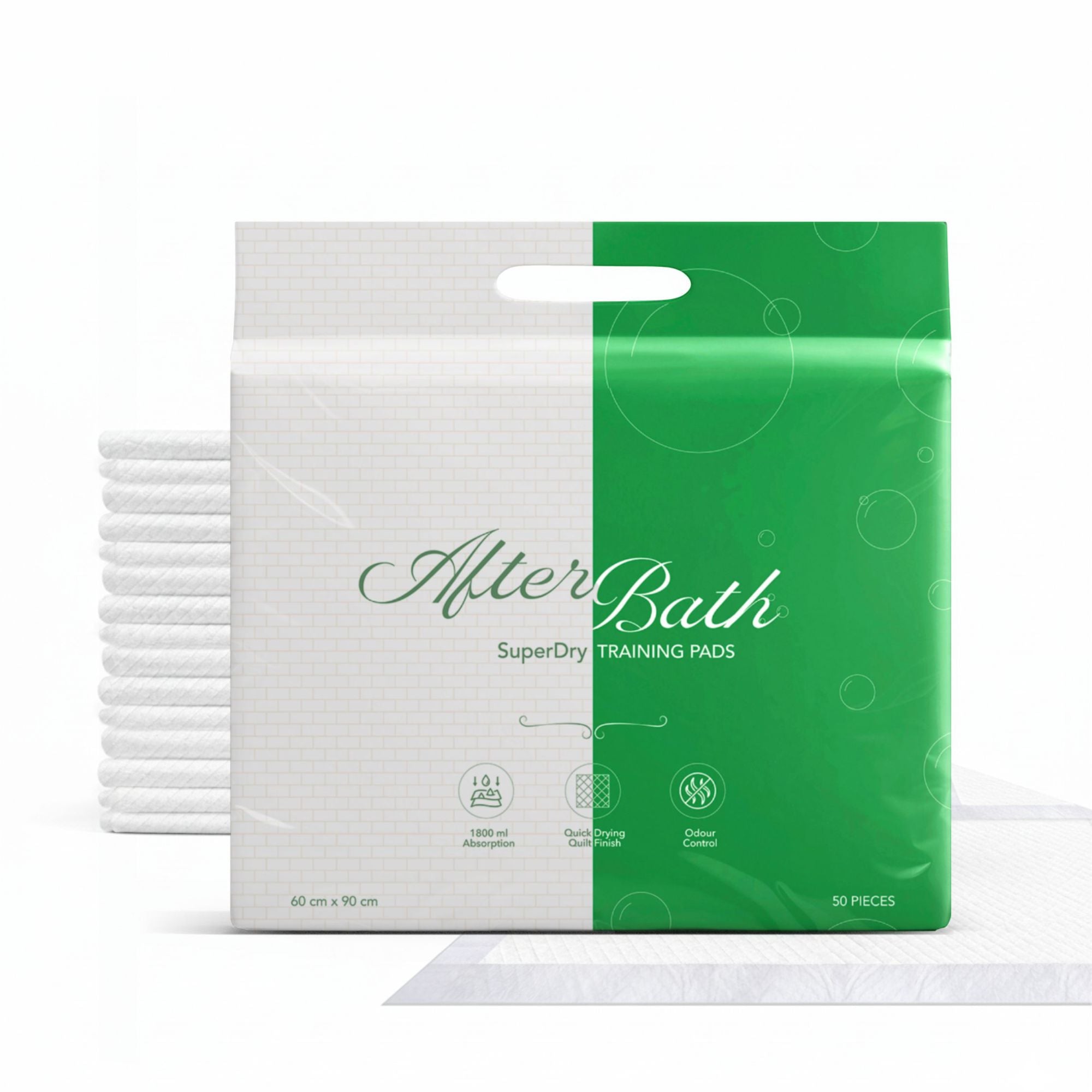 Afterbath SuperDry Training Pads for Dogs & Cats (60x90cm) Both-Health & Wellness Afterbath XL:50pcs