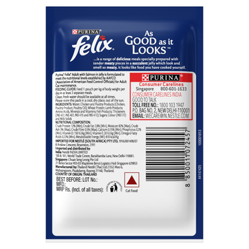 Purina Felix Salmon with Jelly Adult Complete and Balanced Cat Wet Food