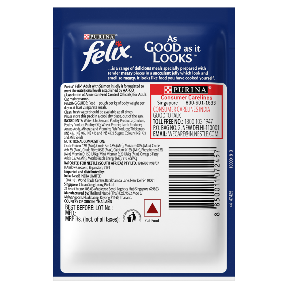 Purina Felix Salmon with Jelly Adult Cat Wet Food Cats-Wet Food Felix
