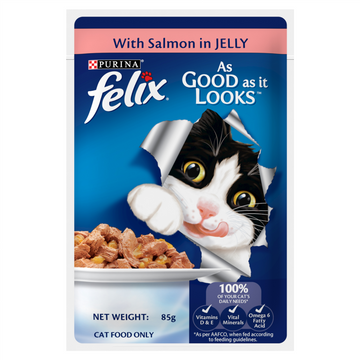 Purina Felix Salmon with Jelly Adult Complete and Balanced Cat Wet Food