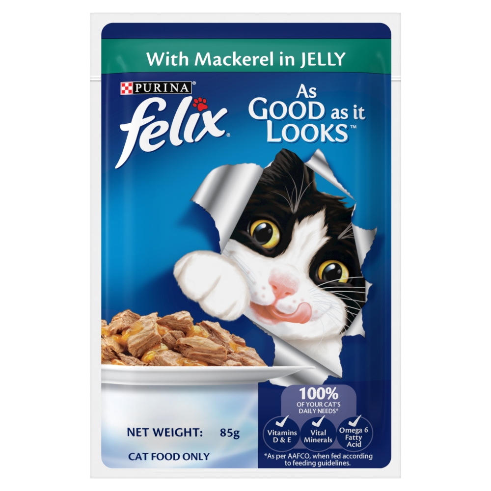 Purina Felix Mackerel with Jelly Adult Cat Wet Food