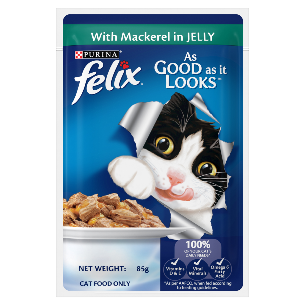 Purina Felix Mackerel with Jelly Adult Cat Wet Food Cats-Wet Food Felix