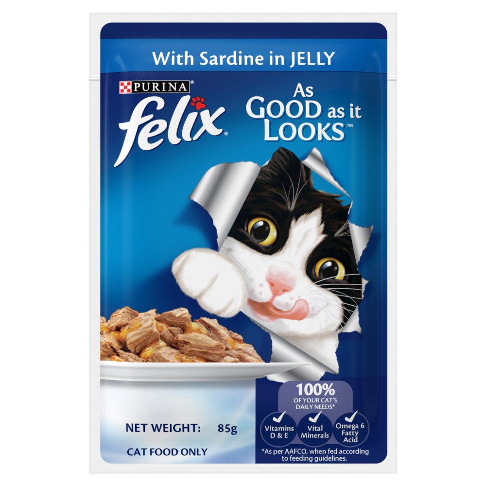 Purina Felix Sardine with Jelly Adult Cat Wet Food