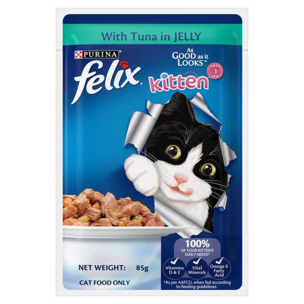 Purina Felix with Tuna in Jelly Complete and Balanced Kitten Wet Food