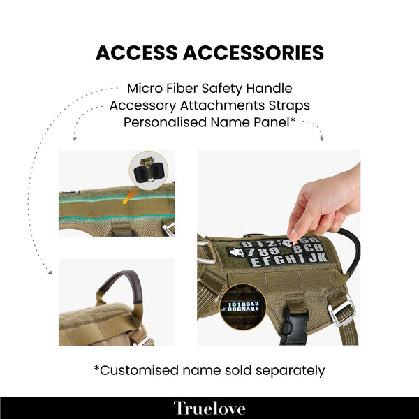 Truelove Escape Proof Harness for Dogs (Army Green)