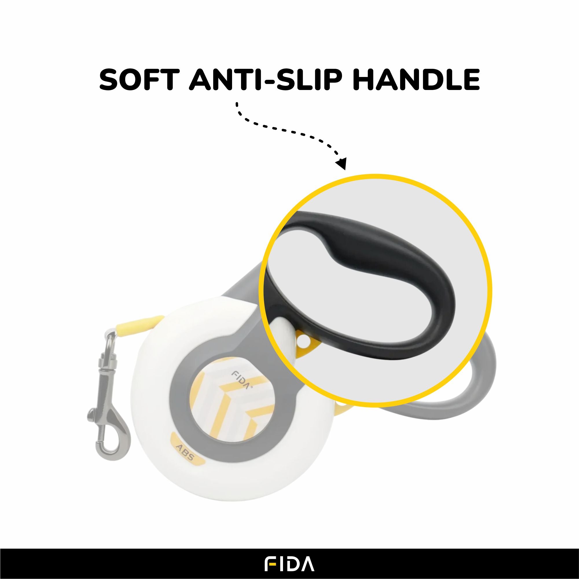 Fida Autobrake Retractable Leash for Dogs (White) Dogs-Collar, Leashes, harnesses Fida