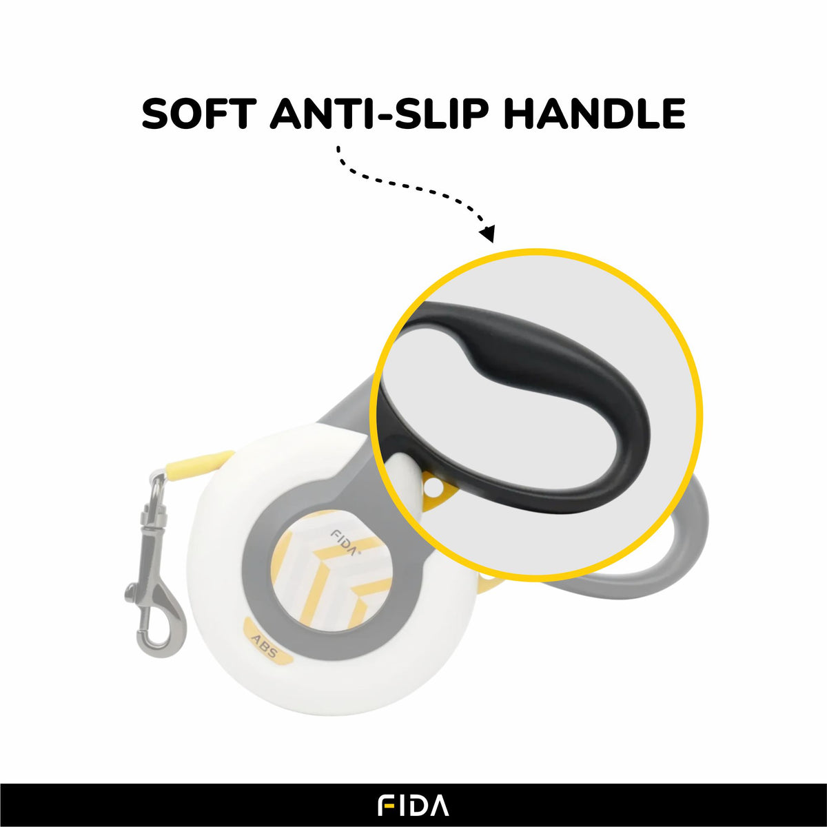 Fida Autobrake Retractable Leash for Dogs (White) Dogs-Collar, Leashes, harnesses Fida