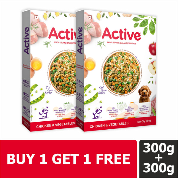 Active Chicken and Vegetable Biryani Fresh Food for Dogs (Buy 1 Get 1)
