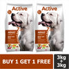 Active Meat and Rice Adult Dog Dry Food (Buy 1 Get 1) Dogs- Dry Food Active 3kg+3kg