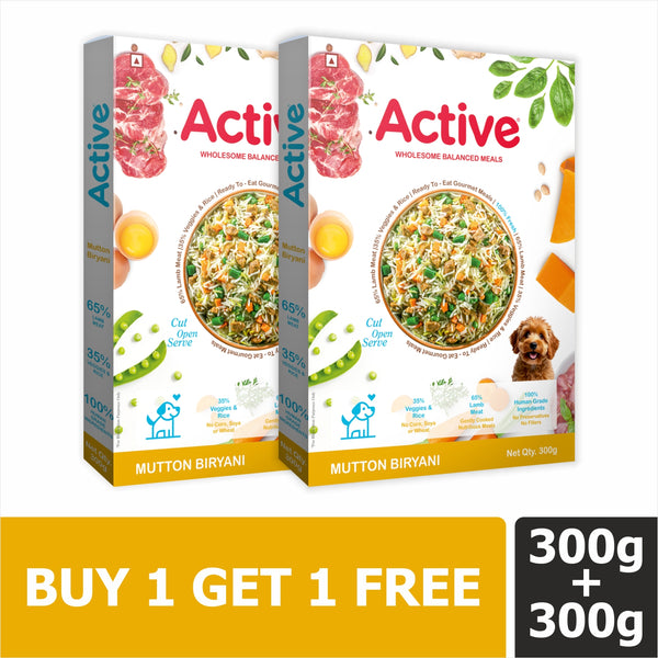 Active Mutton Biryani Fresh Food for Dogs (Buy 1 Get 1)