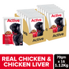 Active Chicken & Chicken Liver Chunks in Gravy Puppy Dog Wet Food Dogs-Wet Food Active 560g+560g
