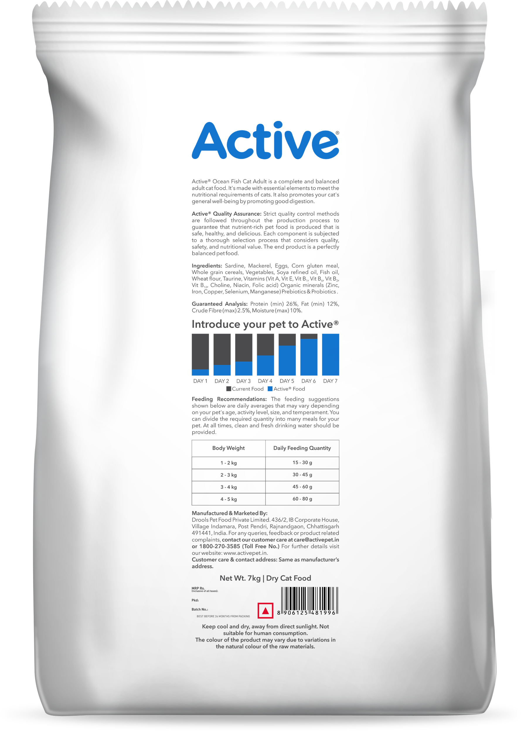 Active Ocean Fish Adult Cat Dry Food (Buy 1 Get 1) Cats- Dry food Active