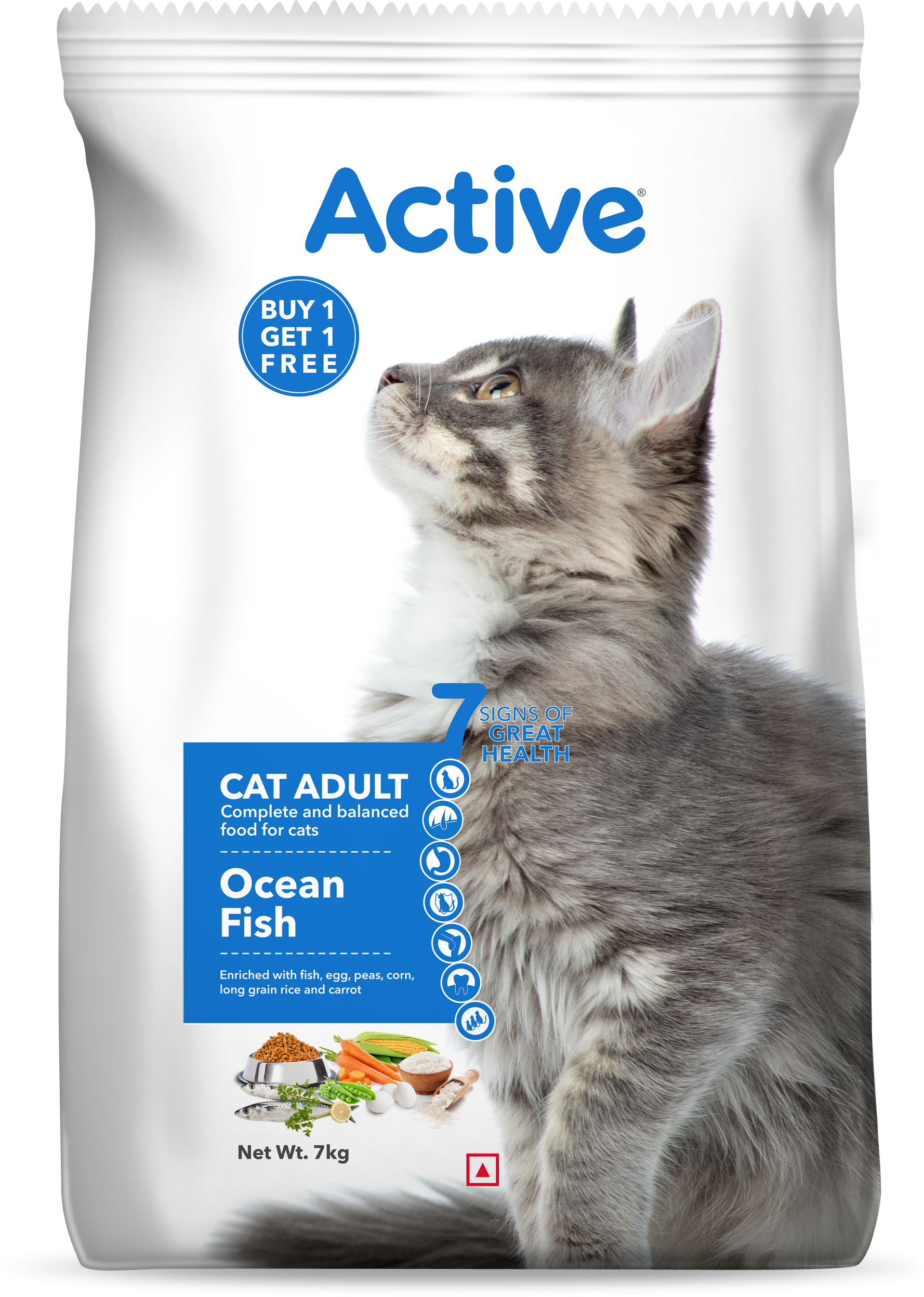 Active Ocean Fish Adult Cat Dry Food (Buy 1 Get 1) Cats- Dry food Active