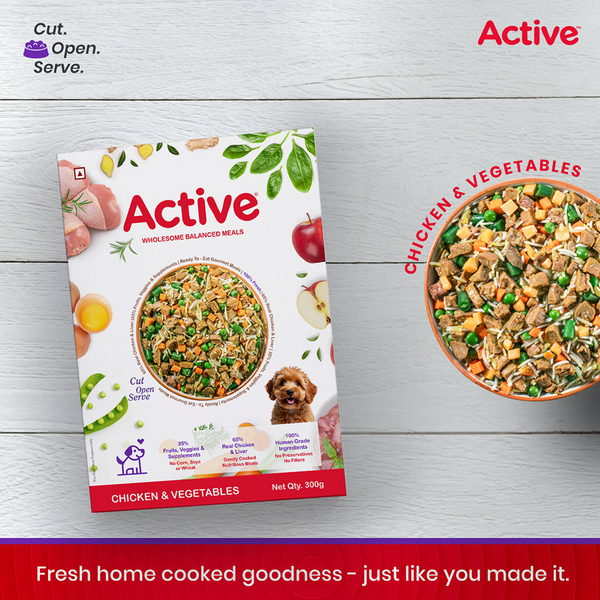 Active Chicken and Vegetable Biryani Fresh Food for Dogs