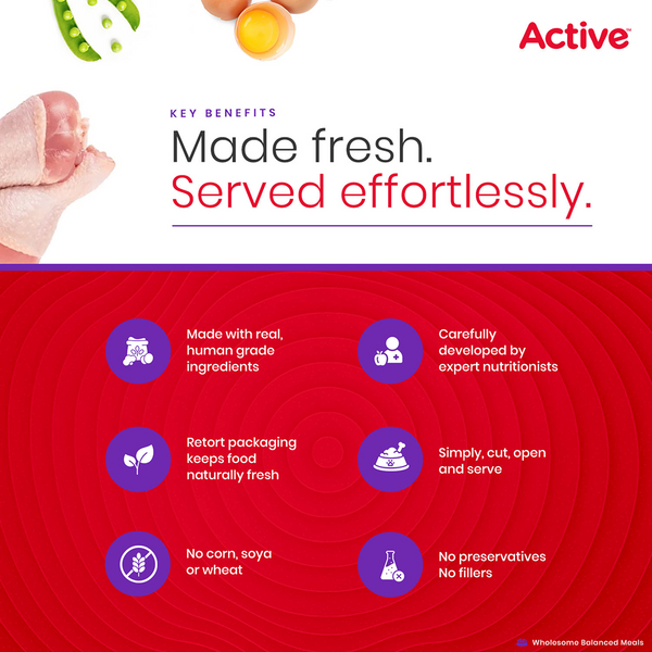 Active Chicken and Vegetable Biryani Fresh Food for Dogs