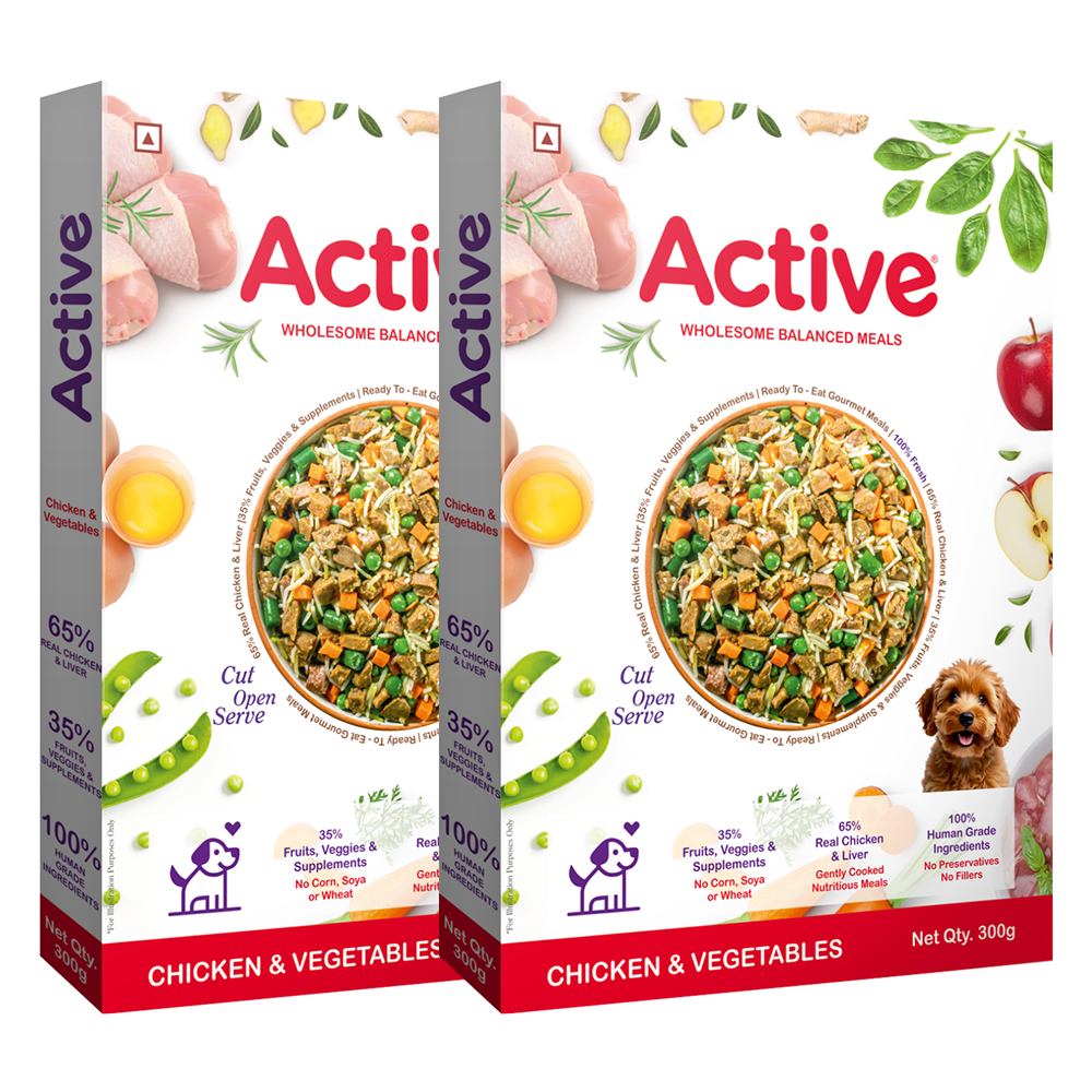 Active Chicken and Vegetable Biryani Fresh Food for Dogs Dogs-Wet Food Active